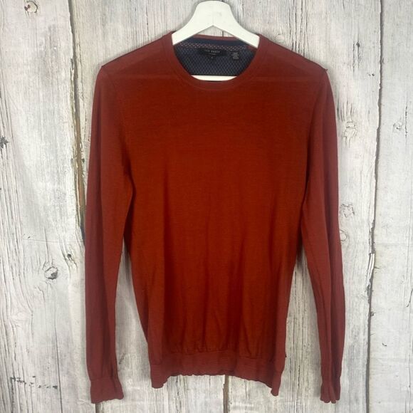 Ted Baker London Merino Wool Crew Neck Jumper Sweater Size 2   160 - Picture 1 of 9